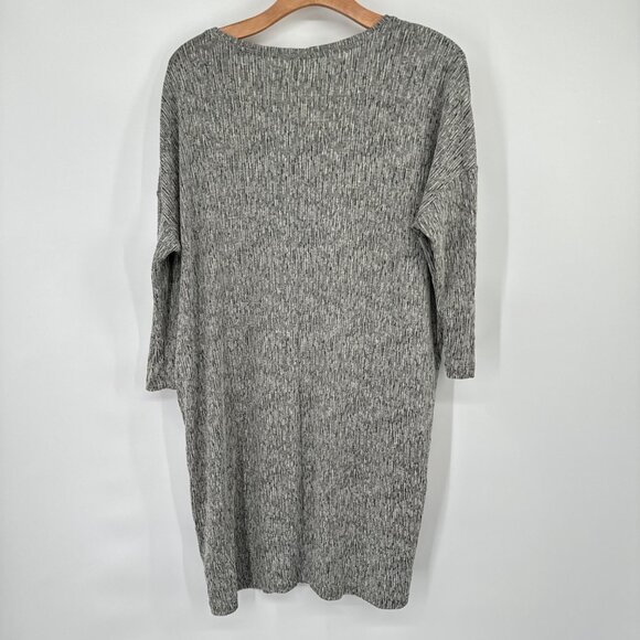 Pure J Jill Gray V-Neck linen Knit Tunic dress size large 3/4 sleeve womens - Picture 9 of 9